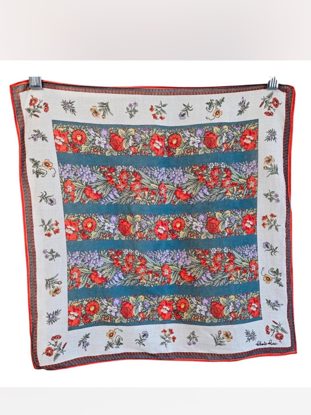 ROBERTO RICCI Vintage Handkerchief Scarf